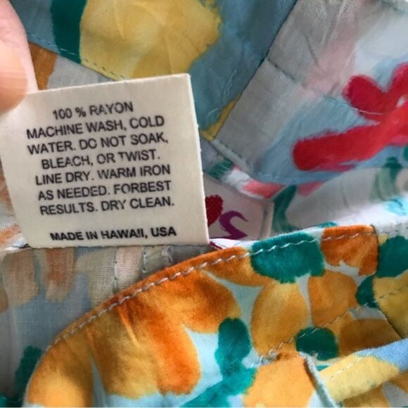 Vintage JAMS WORLD DADA DAISY DANCE Floral Multi Cropped Pull On Pants M - Picture 7 of 9